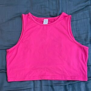 Hot pink cropped tank